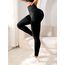 Bafiwu Anti Cellulite Leggings Sport Leggings Damen Lange Blickdicht Kompressions Yoga Leggings Booty Lifting Shaping Hohe Taille Fitness Sporthose (M, Schwarz)
