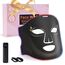 Rotlichtlampe LED Maske – 4-Farben-Lichttherapie mit 240 LEDs, Wiederaufladbare Lichttherapie für Anti-Aging, Hautverjüngung und Straffung (Schwarz2)