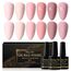 Shining She UV Nagellack Nude, 6 Farben Frühling Sommer Natur Nude Rosa Serie Gel Nagellack Pink Soak Off UV Nail Art Salon für Frauen Ernennung Gedenktag Valentinstag, 8ML