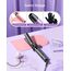 BESTOPE PRO Lockenstab, 5 in 1 Lockenstäbe Set mit Glätteisen, Thermobürste, 3 Keramische Lockeneisen (9mm- 25mm) für Große Locken, 13 Temperaturen, Hair Curler mit Hitzebest.Matte, Handschuh, Klammer