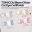 TOMICCA Cat Eyes Gel UV Nagellack Jelly Magnet, 4 Farben Glitzer Glas Kristall Gel Nägel Polish Set für Anfänger Nagelstudio DIY Home, 8ML