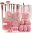40 Stück Pinselset Makeup Professionelles Make up Pinsel set für Frauen | Foundation-Mischungen | Premium Beauty-Werkzeuge, Schwamm für Foundation, Make-up-Applikatoren (40 Stück - Rosa1)
