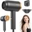 Ionen Föhn mit Diffusor-DEWILY 1800W Schnelltrocknen Fön mit Kalt/Heißtaste, Thermostatischer Diffusor Föhn, 3 Temperaturen, 2 Geschwindigkeiten, Haarfön mit Konzentrator, Schwarz und Gold