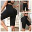 Deedlite Anti Cellulite Leggings 3D Kompression Kurz Damen, Bequeme Kompressionsleggins Lipödem, Push Up Scrunch Für Sport (Kurz, Schwarz, M)