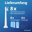 8er demirdental Mini Sensitive Aufsätze passend für Philips Sonicare Ersatzbürsten, weiche und kleine Bürstenköpfe für sensible Zähne, Weiß, entspricht HX6088