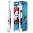 Oral-B Junior Elektrische Zahnbürste für Kinder ab 6 Jahren, mit 2 Putzmodi und visueller 360° Andruckkontrolle für Zahnpflege, Designed by Braun, Minnie Mouse, weiß, 1 Stück (1er Pack)