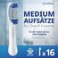 Aufsteckbürsten von demirdental für Oral-B Pulsonic Aufsteckbürsten, Medium Bürstenköpfe, Ersatzbürsten für tägliche Reinigung, Weiß, 16 Stück