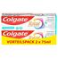 Colgate Zahnpasta Total Plus Gesunde Frische 2x75 ml – Zahnreinigung für einen gesunden Mund und 12 Stunden proaktiven Zahnschutz* – reinigt Zähne, Zahnfleisch, Wangen und Zunge