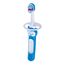 MAM Baby's Brush Zahnbürste für Neugeborene, mit Sicherheitsring, kleiner Kopf und kurzem Griff, für Milchzähne, 6+ Monate, Hellblau