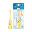 Aduoke Dr. Brown’s Infant-to-Toddler Training Toothbrush Set, Giraffe with Fluoride-Free Strawberry Baby Toothpaste, 0-3 years