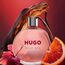 HUGO Deep Red Eau de Parfum – Ambriertes Damenparfum – Mit Clementine, Freesie und Sandelholz – Langanhaltender Duft, 75ml