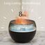 SALKING Aroma Diffuser Flammeneffekt, Aromatherapie Diffusor für ätherische Öle, Duftöldiffusoren Raumbefeuchter, LED Warmlicht Duftdiffusor für Baby, Zuhause Büro oder Yoga(Schwarz)