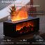 Holwim Aroma Diffuser mit LED Kamin, Duftöl Diffusor für Ätherische Öle mit 7-Farben-Licht Flammeneffekt, 150ml Luftbefeuchter mit Fernbedienung, 4 Timer, Wasserlose Abschaltautomatik (Schwarz)