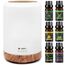 Aroma Diffuser, 300ML Luftbefeuchter mit 6 * 10ml Ätherische Öle Set, Leise Ultraschall DuftöL Diffuser, Wasserlose Abschaltautomatik, 7 Farben LED Öle Diffusor Aromatherapie für Raum, Büro, Yoga, Spa