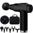 BUOAZR Massagepistole, Mini Muskel Massage Pistole mit 32 Geschwindigkeiten bis zu 3500U/min und 6 Massageköpfen, Elektrisches Massagepistole mit LCD-Bildschirm zur Muskel Entspannen (Schwarz, 6)