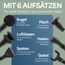 Massagepistole inkl. 6 Massageköpfen & 30 Geschwindigkeiten, mit USB-C Anschluss und LCD Touchscreen I Muskel Massagegerät, Massage-Gun, Muskelmassagepistole, Muskel-Pistole (Schwarz)