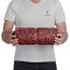 BODYMATE Faszienrolle CARE Mittel-Hart mit umlaufender Rille zu Wirbelsäulen-Entlastung mit E-Book - Schwarz/Pepper-Red 35x14cm