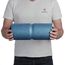 BODYMATE Faszienrolle CARE Mittel-Hart mit umlaufender Rille zu Wirbelsäulen-Entlastung mit E-Book - Cool-Grey-Blue 35x14cm