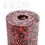 BODYMATE Faszienrolle CARE Mittel-Hart mit umlaufender Rille zu Wirbelsäulen-Entlastung mit E-Book - Schwarz/Pepper-Red 35x14cm