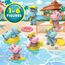 INKEE Fun Beach | 3er Multipack Badebomben Kinder mit Hippo Figuren , 3x Badekugeln Kinder mit Überraschung , Wassermelone Duft , mit Mango Butter