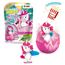 INKEE UNICORN BEACH | 8er Set Einhorn Badekugeln mit Überraschung, 8x Kinder Badebomben mit Einhornfigur, Pop Corn Aroma