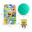 INKEE SpongeBob - Badebombe Kinder mit Überraschung - SpongeBob Schwammkopf Figuren zum Sammeln - Badekugel 80g mit Burgergummi-Aroma und Jojobaöl, Türkis oder Gelb