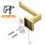 HITSLAM Gold Toilettenpapierhalter Messing Gebürstet mit Bohren Edelstahl 304 Klopapierhalte für Küche und Badzimmer Toilette Toilettenpapier Quadrat WC Papier Halterung Rostfrei Klopapierhalter