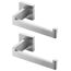 HITSLAM Toilettenpapierhalter Gebürstetes Nickel mit Bohren Edelstahl 304 Klopapierhalte für Küche und Badzimmer Toilette Toilettenpapier Quadrat WC Papier Halterung Rostfrei Klopapierhalter 2er Pack