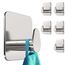 4smile Klebehaken oval - Handtuchhalter ohne Bohren - 6er Set Edelstahl