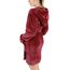 Gräfenstayn Bademantel Damen flauschig mit Kapuze - Kuschelfleece - Öko-Tex Standard 100 - Morgenmantel leicht & kurz - Größe (XL, Bordeaux)