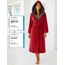 Morgenstern Bademantel Damen mit Kapuze 100% Baumwolle Frottee OEKO-TEX® Morgenmantel Leonie Rot Größe M