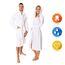 Lavea® Mexico – Bademantel Damen & Herren aus 100% Baumwolle – weicher Frottee Morgenmantel mit Kapuze, Unisex Design, Ideal für Sauna & Zuhause, saugstark & pflegeleicht