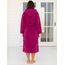 Morgenstern Bademantel Damen mit Kapuze 100% Baumwolle Frottee OEKO-TEX® Morgenmantel Leonie Fuchsia Größe S