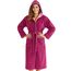 Morgenstern Bademantel Damen mit Kapuze 100% Baumwolle Frottee OEKO-TEX® Morgenmantel Leonie Fuchsia Größe S