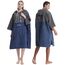 Hiturbo Surf Handtuch Poncho Umziehhilfe - Herren und Damen Changing Robe badeponcho Umkleidehilfe Surfen Strand Grau/Marineblau