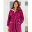 Morgenstern Bademantel Damen mit Kapuze 100% Baumwolle Frottee OEKO-TEX® Morgenmantel Leonie Fuchsia Größe XL