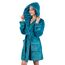Gräfenstayn Bademantel Damen flauschig mit Kapuze - Kuschelfleece - Öko-Tex Standard 100 - Morgenmantel leicht & kurz - Größe (XL, Türkis)