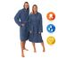 Lavea® Mexico – Bademantel Damen & Herren aus 100% Baumwolle – weicher Frottee Morgenmantel mit Kapuze, Unisex Design, Ideal für Sauna & Zuhause, saugstark & pflegeleicht