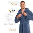 Lavea® Mexico – Bademantel Damen & Herren aus 100% Baumwolle – weicher Frottee Morgenmantel mit Kapuze, Unisex Design, Ideal für Sauna & Zuhause, saugstark & pflegeleicht