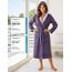 Morgenstern Bademantel Damen mit Kapuze 100% Baumwolle Frottee OEKO-TEX® Morgenmantel Leonie Lila Größe S