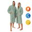 Lavea® Mexico – Bademantel Damen & Herren aus 100% Baumwolle – weicher Frottee Morgenmantel mit Kapuze, Unisex Design, Ideal für Sauna & Zuhause, saugstark & pflegeleicht