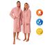 Lavea® Mexico – Bademantel Damen & Herren aus 100% Baumwolle – weicher Frottee Morgenmantel mit Kapuze, Unisex Design, Ideal für Sauna & Zuhause, saugstark & pflegeleicht
