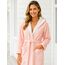 Morgenstern Bademantel Damen mit Kapuze 100% Baumwolle Frottee OEKO-TEX® Morgenmantel Leonie Rosa Größe XS