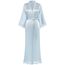 BABEYOND Satin-Kimono-Bademantel, seidig, lang, für Brautjungfer, Hochzeit, leichter Bademantel mit Spitzenbesatz, Hell, blau, Einheitsgröße