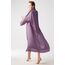 BABEYOND Damen Morgenmantel Lang Einfarbiger Bademantel Spitzen Ärmel Seide Satin Kimono Kleid Damen Sommer Robe Reine Farbe Schlafmantel (Helllila)