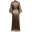 BABEYOND Satin-Kimono-Bademantel, seidig, lang, für Brautjungfer, Hochzeit, leichter Bademantel mit Spitzenbesatz, Kaffee, Einheitsgröße