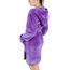 Gräfenstayn Bademantel Damen flauschig mit Kapuze - Kuschelfleece - Öko-Tex Standard 100 - Morgenmantel leicht & kurz - Größe (S, Lila)