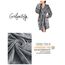 Gräfenstayn Bademantel Damen flauschig mit Kapuze - Kuschelfleece - Öko-Tex Standard 100 - Morgenmantel leicht & kurz - Größe (L, Grau)