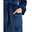 Gräfenstayn Bademantel Damen flauschig mit Kapuze - Kuschelfleece - Öko-Tex Standard 100 - Morgenmantel leicht & kurz - Größe (L, Blau)