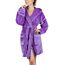Gräfenstayn Bademantel Damen flauschig mit Kapuze - Kuschelfleece - Öko-Tex Standard 100 - Morgenmantel leicht & kurz - Größe (M, Lila)